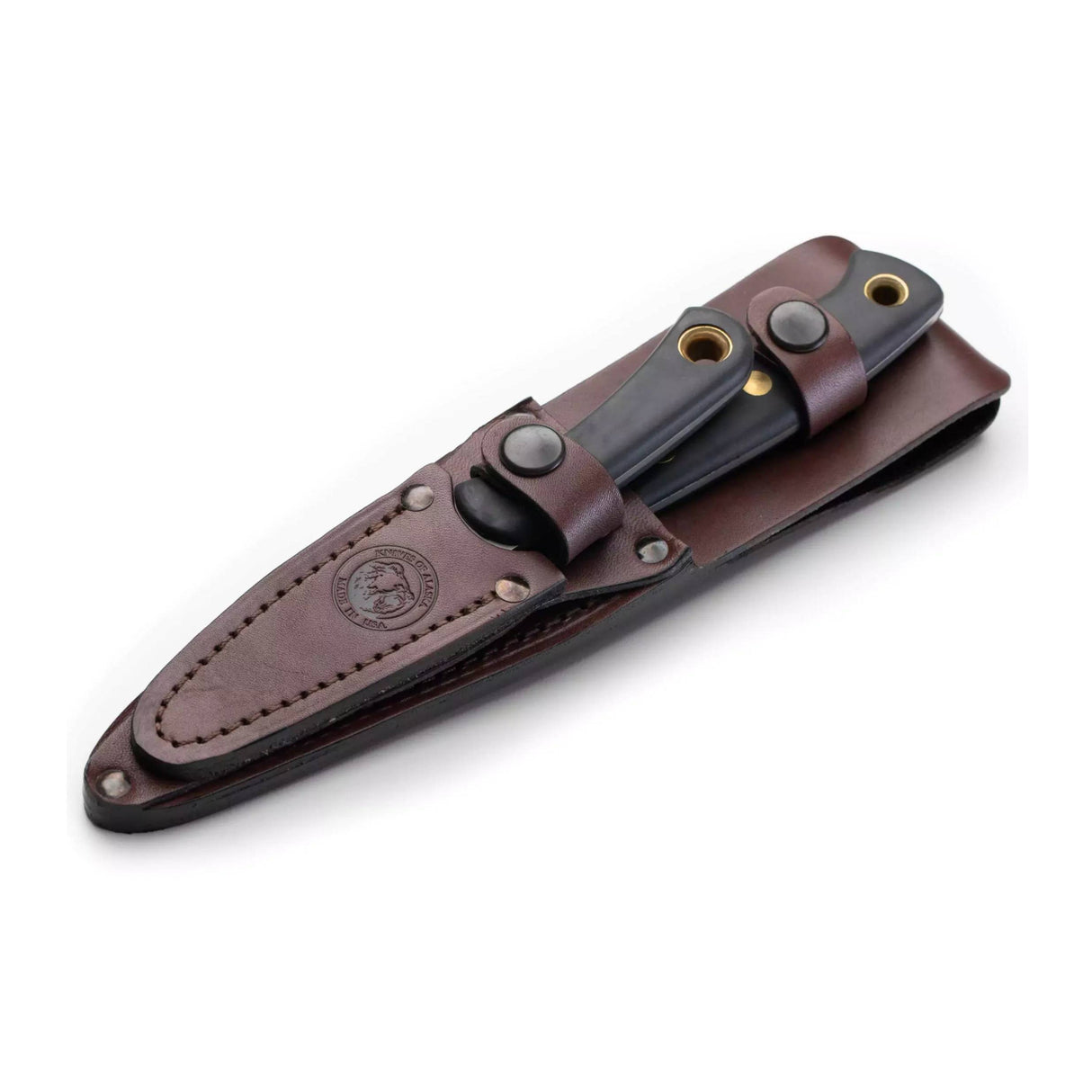 Knives of Alaska Alpha Wolf D2 Skinning and Cub Bear Caping Knife Suregrip Combo