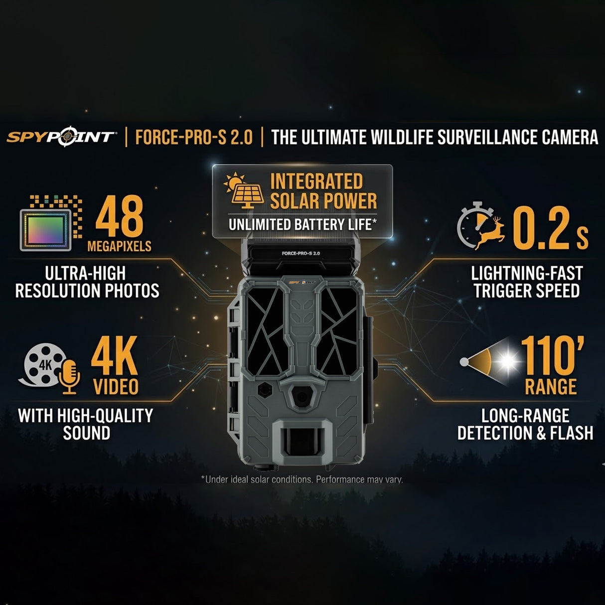 Spypoint FORCE-PRO-S 2.0 Trail Camera (6-Pack) with Accessories Bundle