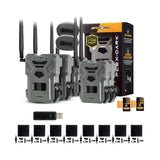 Spypoint Flex Cellular Trail Camera (6 Pack) with Solar Panel and Accessories