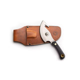 Knives of Alaska Light Hunter D2 Tool Steel Blade with Leather Sheath (Black) (Open Box)