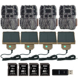 Browning Strike Force Pro 26MP Trail Camera (4 Pack) Bundle with Accessories