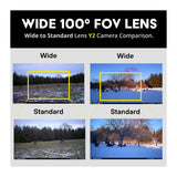 Yellowstone Y2 Black Wide Lens Bundle with Batteries, Solar Panels, and Accessories (2-Pack)