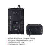 CyberPower CP825AVRLCD 825VA/450W Intelligent LCD UPS System