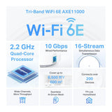 TP-Link Deco XE200 Pro AXE11000 Wireless Multi-Gig Mesh Wi-Fi System (2-Pack) (Open Box)