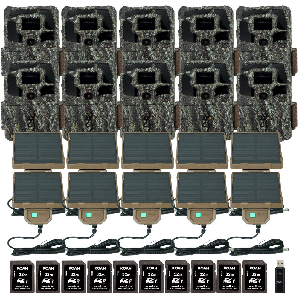 Browning Dark Ops Pro X 1080 Trail Camera (10-Pack) with Accessories Bundle