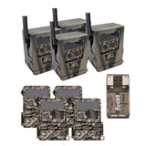 Yellowstone Y2 Cellular Trail Camera (4 Pack) with Security Box and Card Reader