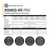SIG SAUER Romeo-RS PRO Reinforced Steel 8 Brightness Modes Reflex Sight (6 MOA Green Dot)