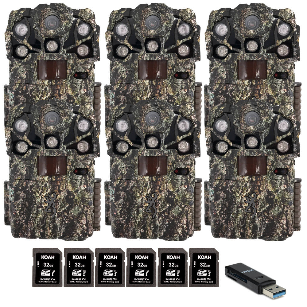 Browning Recon Force Elite Ultra Non-Cellular Trail Camera (6 Pack) Bundle