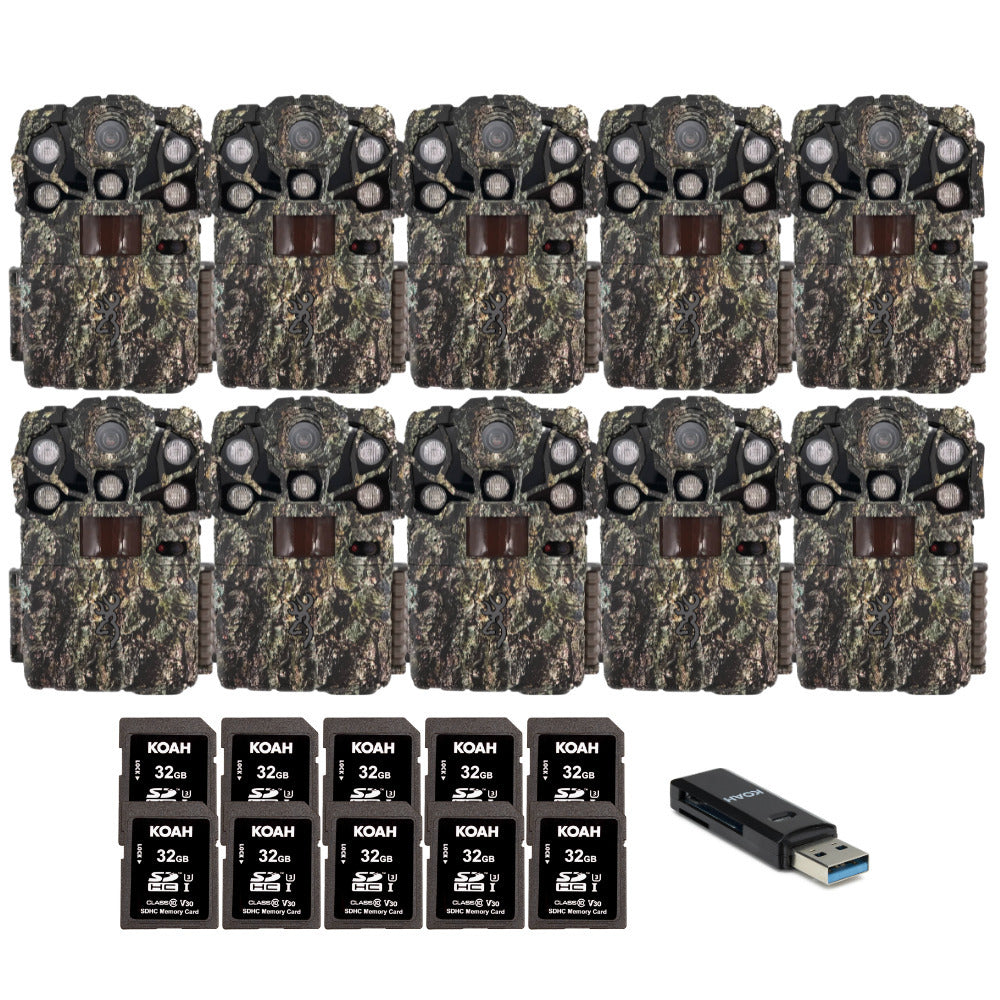 Browning Recon Force Elite Ultra Non-Cellular Trail Camera (10 Pack) Bundle