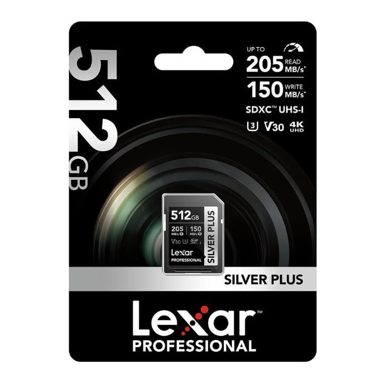 Lexar 512GB Professional SILVER PLUS UHS-I SDXC Memory Card