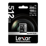 Lexar 512GB Professional SILVER PLUS UHS-I SDXC Memory Card
