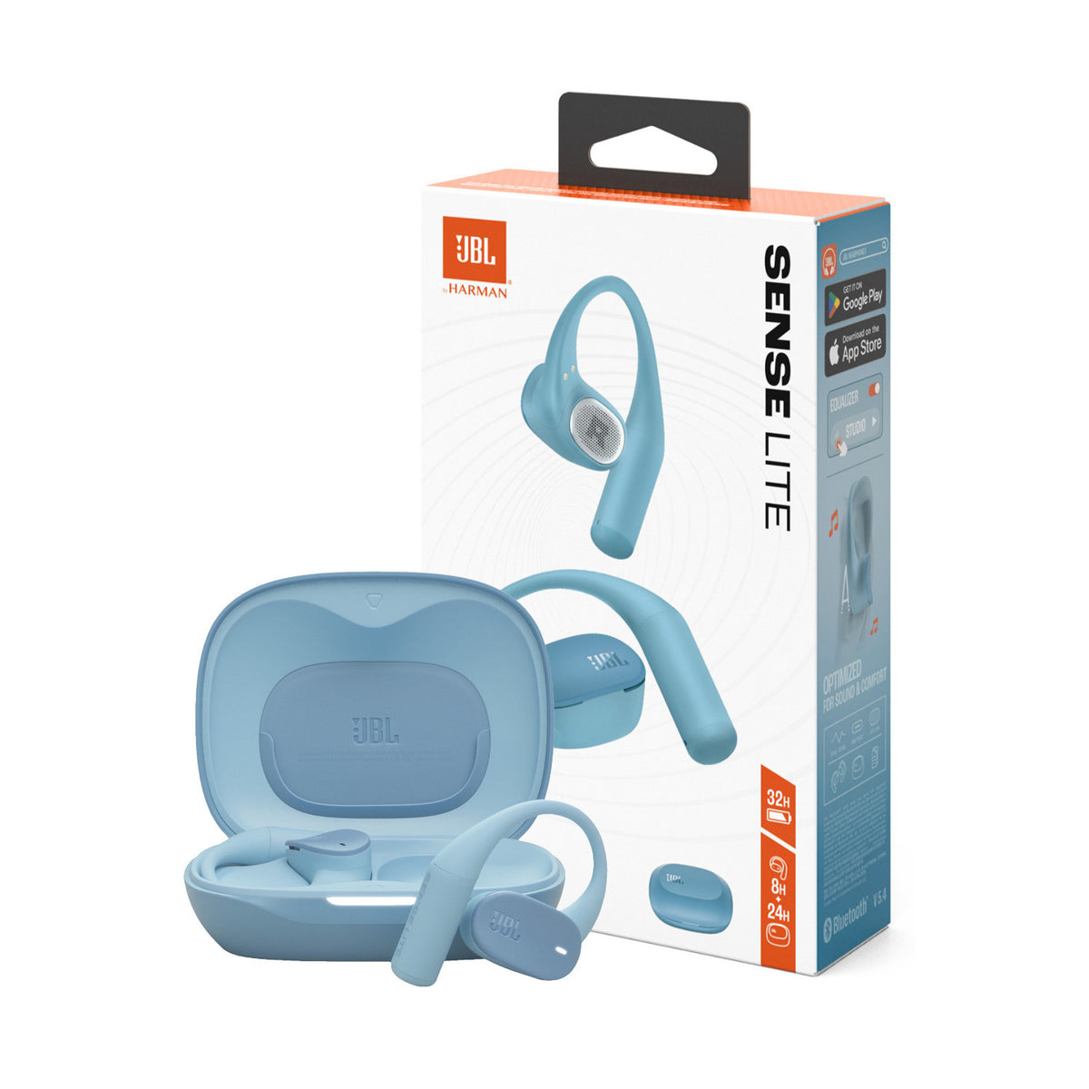 JBL Sense Lite True Wireless Open-Ear Earbuds with 32 hours of Playtime (Blue) (Open Box)