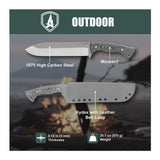 Condor Balam Fixed-blade Rugged Knife with Stainless Steel 9-inch Blade (Open Box)