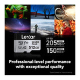 Lexar 512GB Professional Silver Plus Micro SD Card UHS-I