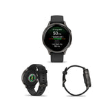 Garmin Venu 4 41mm AMOLED (Slate/Black) GPS Smartwatch with Earbuds Bundle