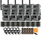 Spypoint Flex Dark Cellular Trail Camera (5 Pack) w/ Steel Case and Accessories
