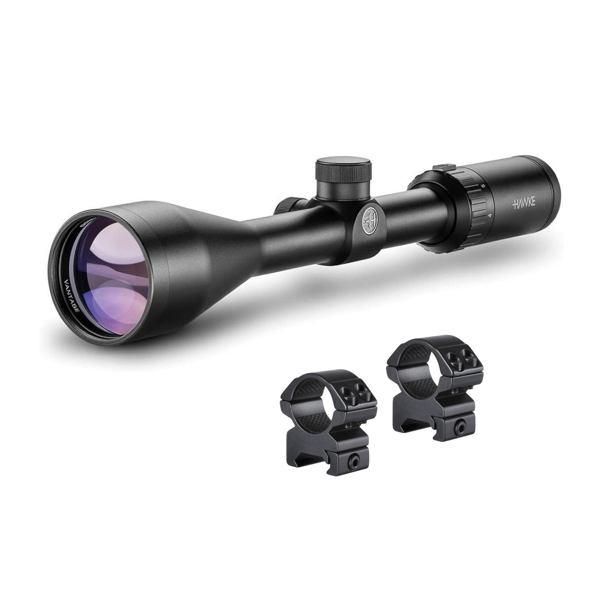 Hawke Sport Optics Vantage 4-12x50 (30/30 Duplex Reticle) with Rings Bundle