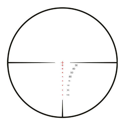 Hawke XB30 SR 2-7x32mm 1/2 MOA Crossbow Scope Bundle with 1-inch Mount Rings (M)