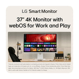 LG 37 Inch 4K UHD Smart Monitor IPS webOS AirPlay 2 Built-In Speaker (White)