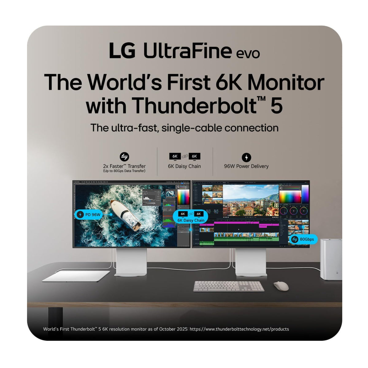 LG 32-Inch UltraFine evo 6K Nano 60Hz IPS Black Professional Monitor (Silver) (Open Box)