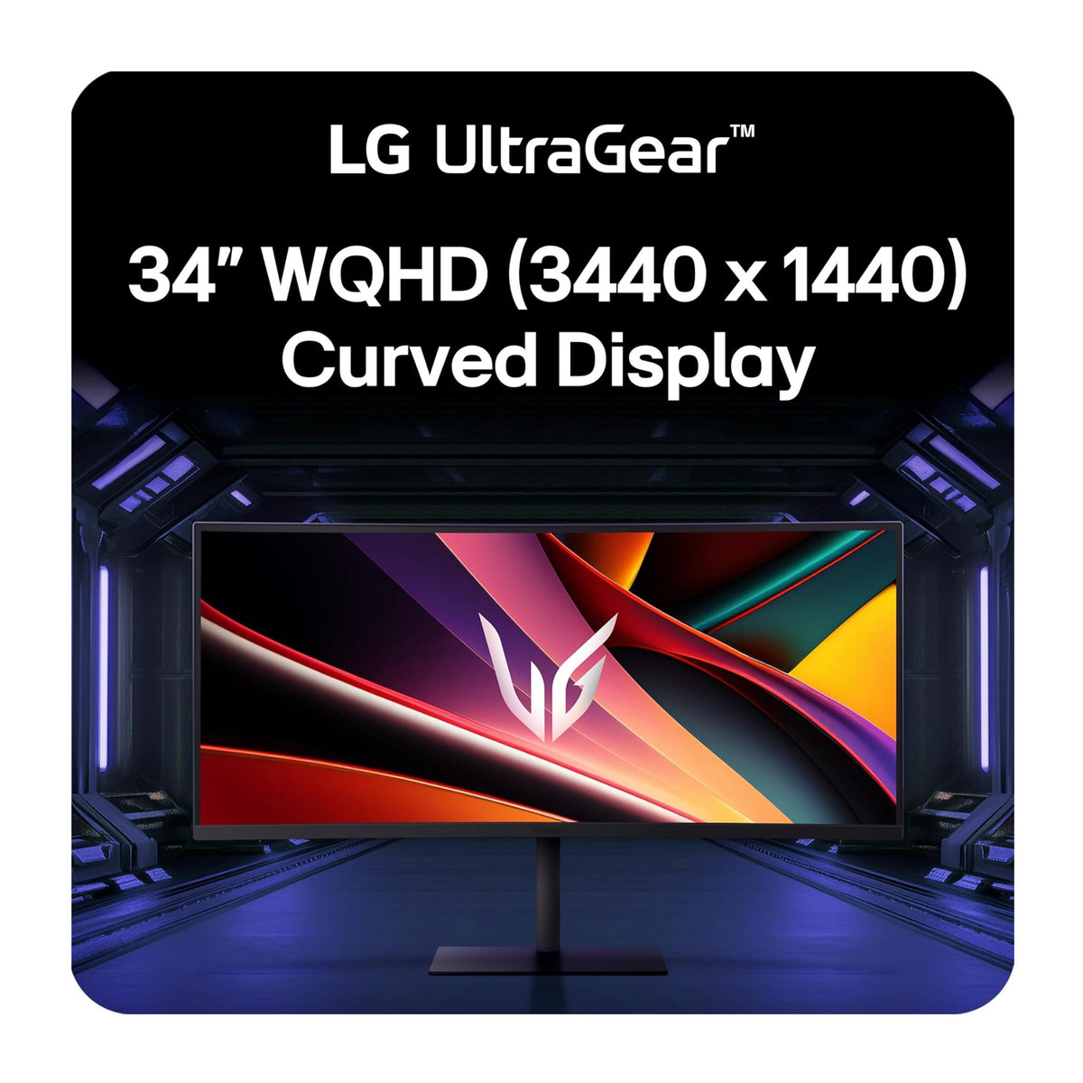 LG 34-Inch UltraGear WQHD 240Hz 1ms FreeSync Premium Curved Gaming Monitor (Open Box)