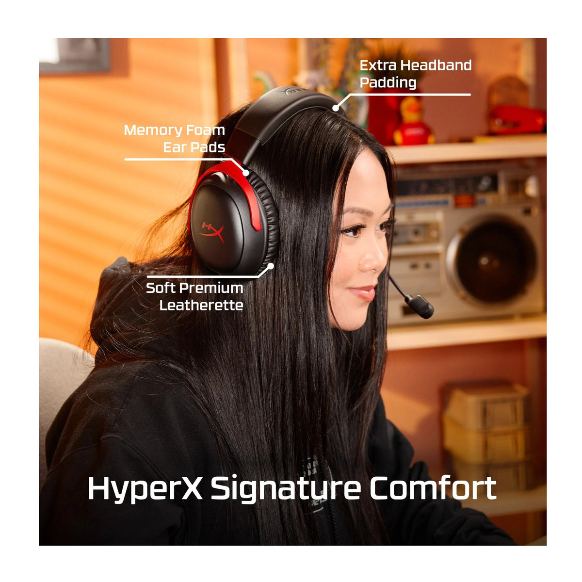HyperX Cloud III S Wireless Gaming Headset (Black/Red) (Open Box)