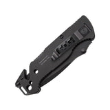 SOG Escape Tactical Folding Knife with 3.4 Serrated Blade (Black)