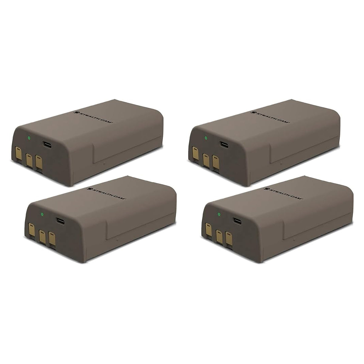 Stealth Cam FieldMax Max-Pak Lithium Battery Cartridge (4-Pack) with Memory Card Reader Bundle