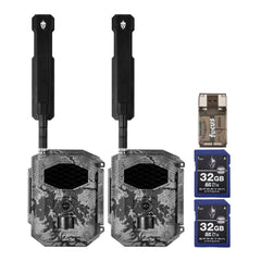 Spartan GoCam2 4G/LTE Trail Camera (2 Pack) with 32GB Memory Card & Card Reader