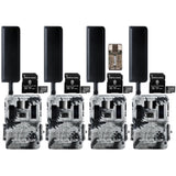 Spartan GoLive2 4G/LTE Trail Camera (4 Pack) with 32GB Memory Card & Card Reader