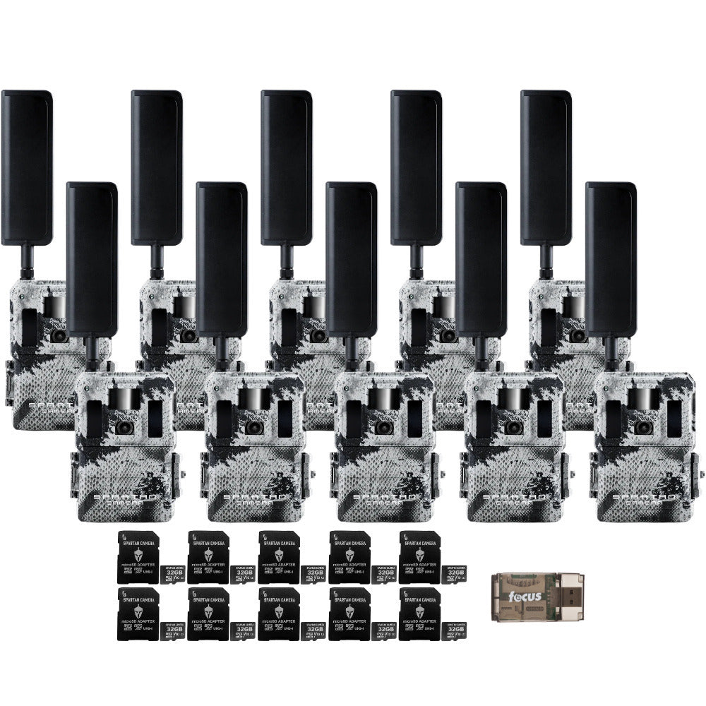 Spartan GoLive2 4G/LTE Trail Camera (10 Pack) w/ 32GB Memory Card & Card Reader