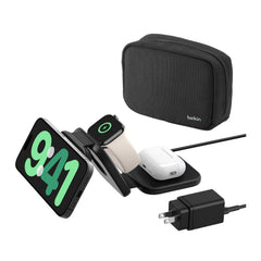 Belkin 3-in-1 Foldable MagSafe Charger for iPhone Apple Watch AirPods with Case (Open Box)