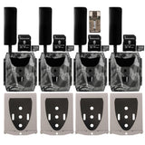 Spartan GoLive 4G/LTE 1080p Trail Camera (Verizon, 4 Pack) Bundle w/ Accessories