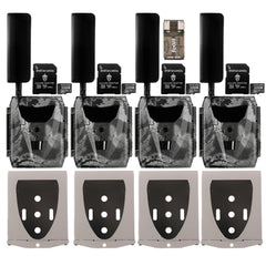 Spartan GoLive 4G/LTE 1080p Trail Camera (Verizon, 4 Pack) Bundle w/ Accessories