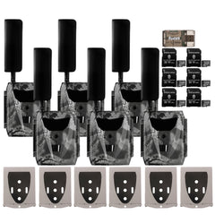 Spartan GoLive 4G/LTE 1080p Trail Camera (Verizon, 6 Pack) Bundle w/ Accessories