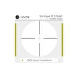 Hawke Sport Optics Vantage 3-9x40 IR Riflescope Bundle with Mount Rings (Medium)