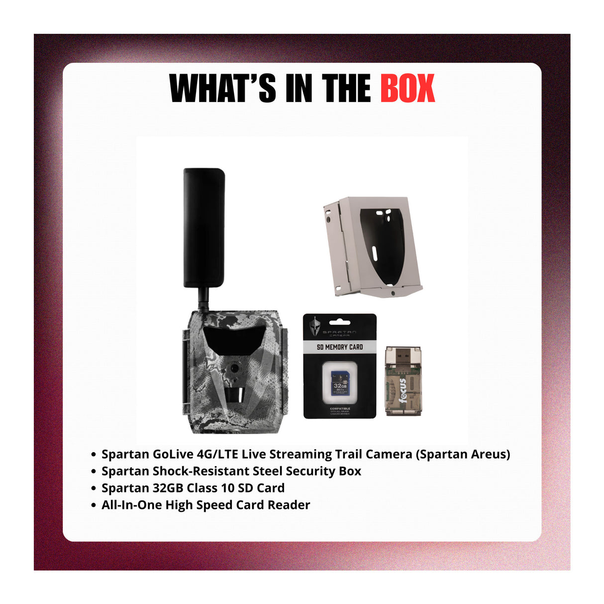 Spartan GoLive 4G/LTE Live Streaming Trail Camera (AT&T) with Accessories