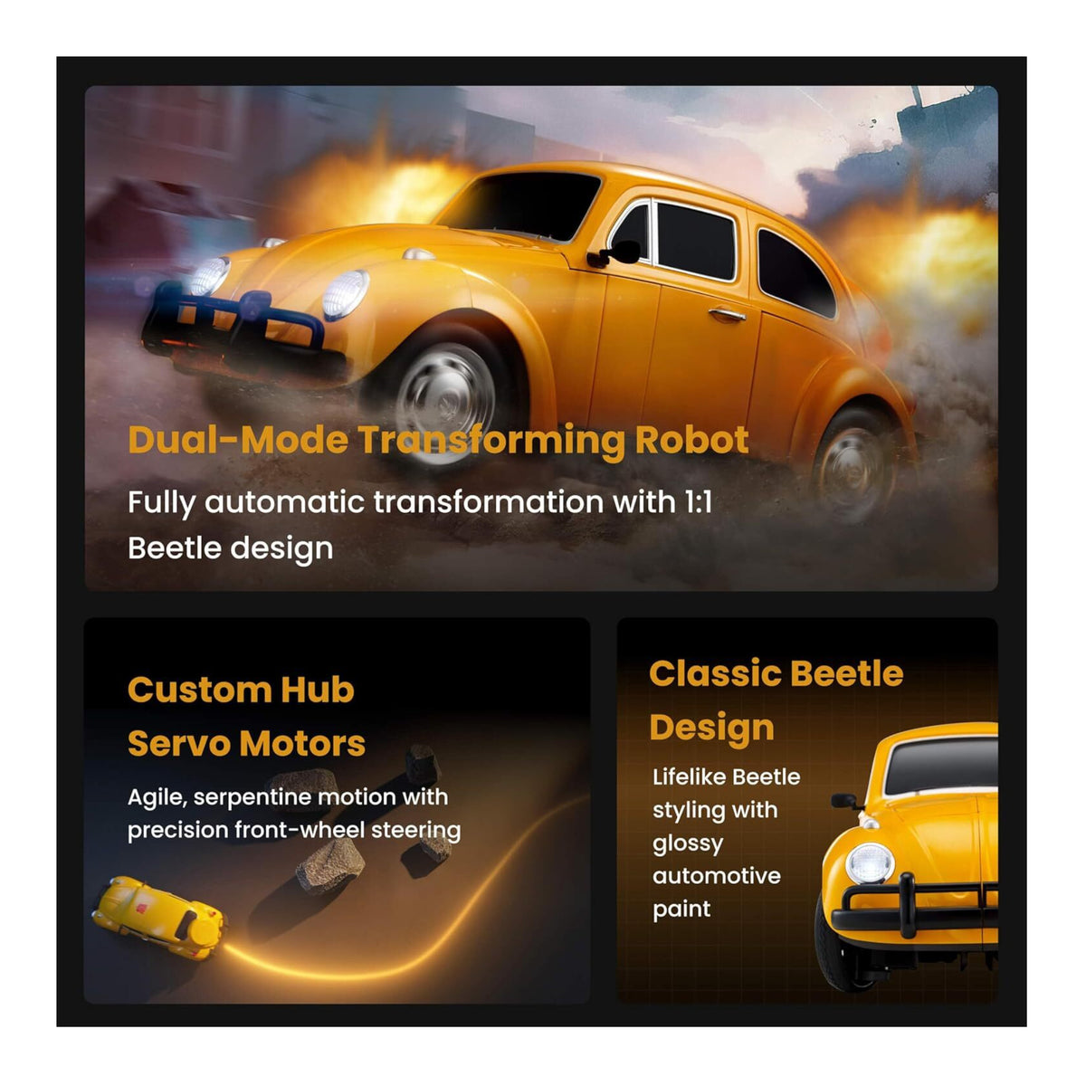 Robosen Bumblebee Flagship Transformer Robot Toy with Voice and App Control (Open Box)