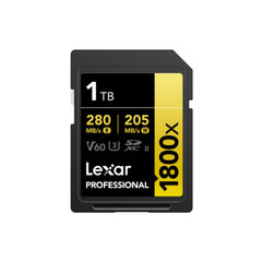 Lexar 1TB Professional 1800x UHS-II SDXC Memory Card (GOLD Series) (Open Box)