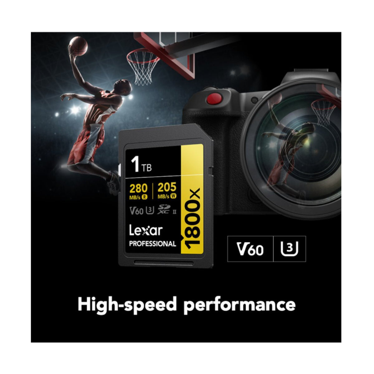 Lexar 1TB Professional 1800x UHS-II SDXC Memory Card (GOLD Series) (Open Box)