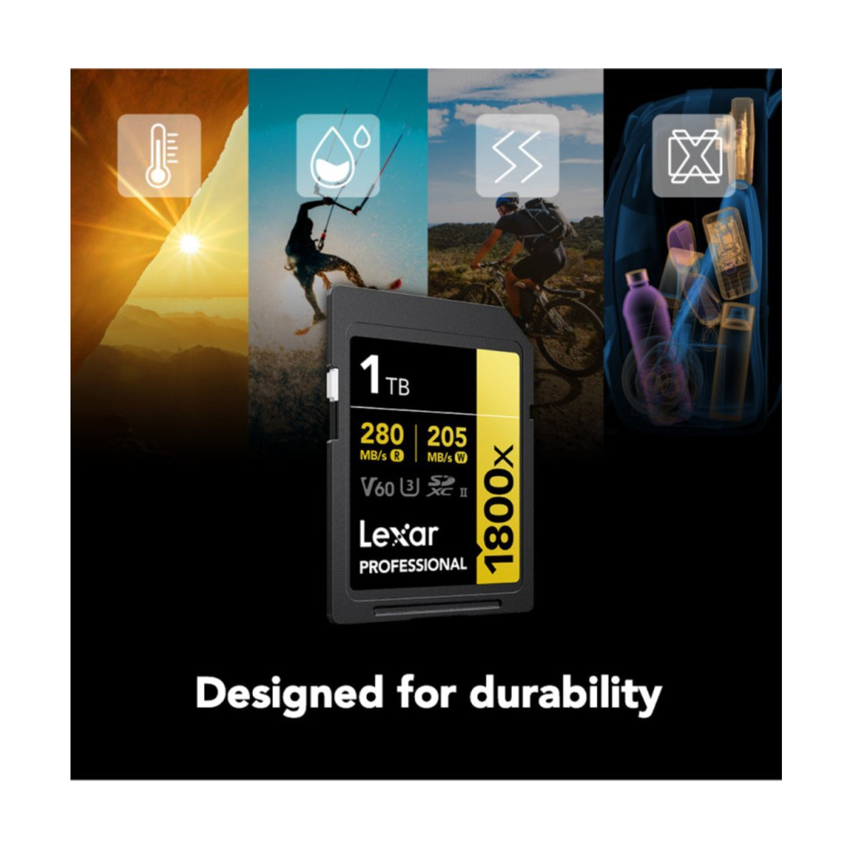 Lexar 1TB Professional 1800x UHS-II SDXC Memory Card (GOLD Series) (Open Box)