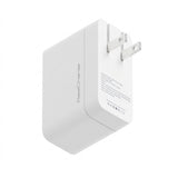 ReelCharge 40W USB C Wall Charger Dual Port Fast Charger Block with LED Display Folding Plug (White)