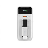 ReelCharge 40W USB C Wall Charger Dual Port Fast Charger Block with LED Display Folding Plug (White)
