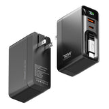 ReelCharge 70W Wall Charger with Retractable USB-C (Black)