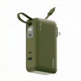 ReelCharge Power Bank Flex 65W 10000mAh, Portable Charger with USB C (Dark Sage)