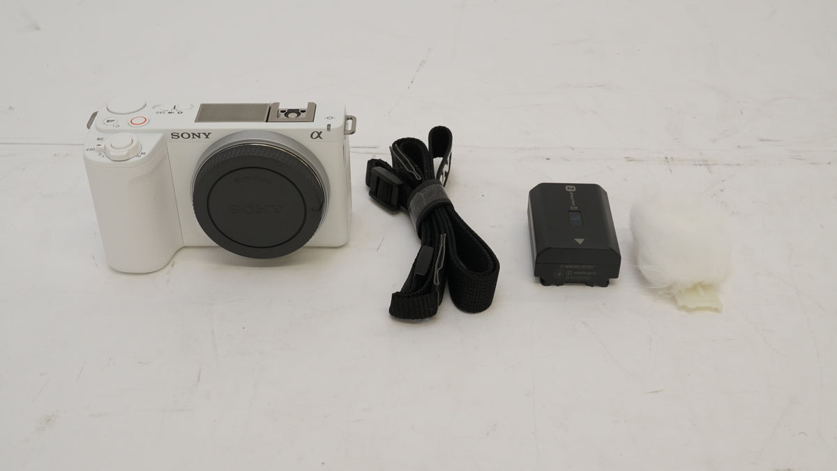 Sony Alpha ZV-E10 II APS-C Mirrorless Content Creators Camera Body (White) (Open Box)