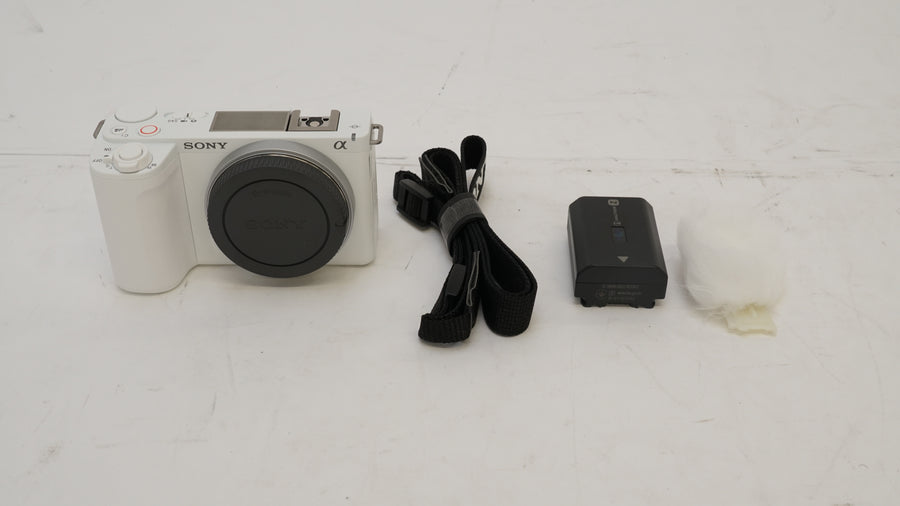 Sony Alpha ZV-E10 II APS-C Mirrorless Content Creators Camera Body (White) (Open Box)