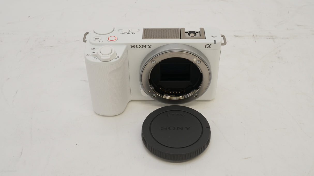 Sony Alpha ZV-E10 II APS-C Mirrorless Content Creators Camera Body (White) (Open Box)