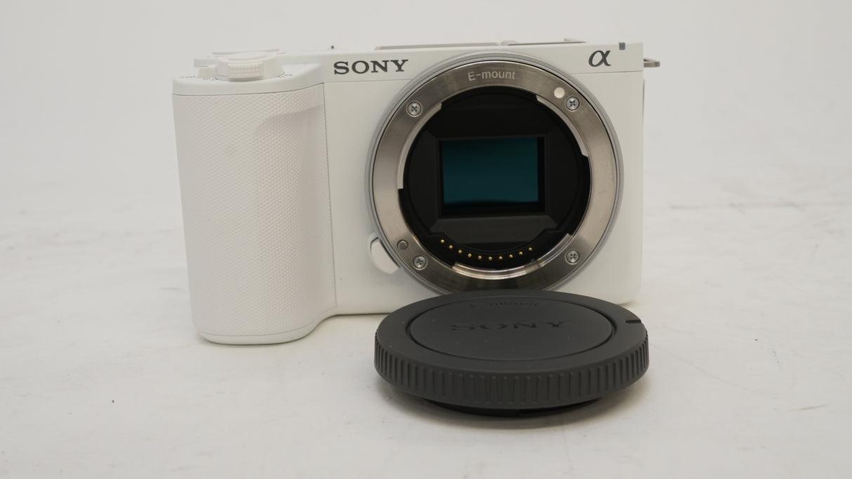 Sony Alpha ZV-E10 II APS-C Mirrorless Content Creators Camera Body (White) (Open Box)