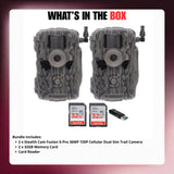 Stealth Cam Fusion X-Pro 36MP 720P Cellular Dual Sim Trail Camera 2-Pack Bundle